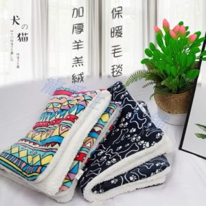加厚寵物羊羔絨保暖毯子