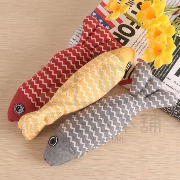 麻布小魚貓咪玩具