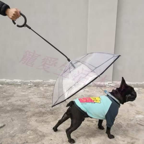 寵物c字型鏈條牽繩雨傘