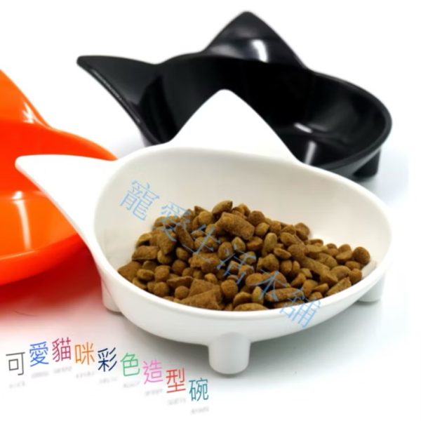 可愛貓咪造型寵物碗 密胺材質