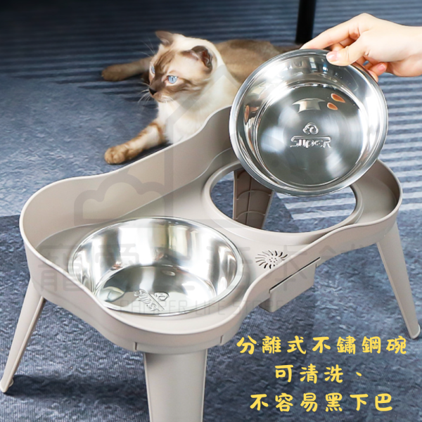 寵物雙碗高腳餐桌（三種尺寸）
