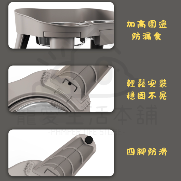 寵物雙碗高腳餐桌（三種尺寸）