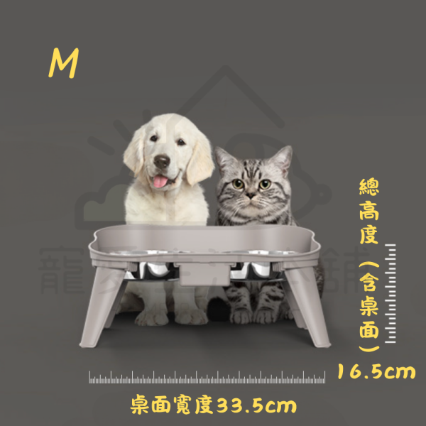 寵物雙碗高腳餐桌（三種尺寸）